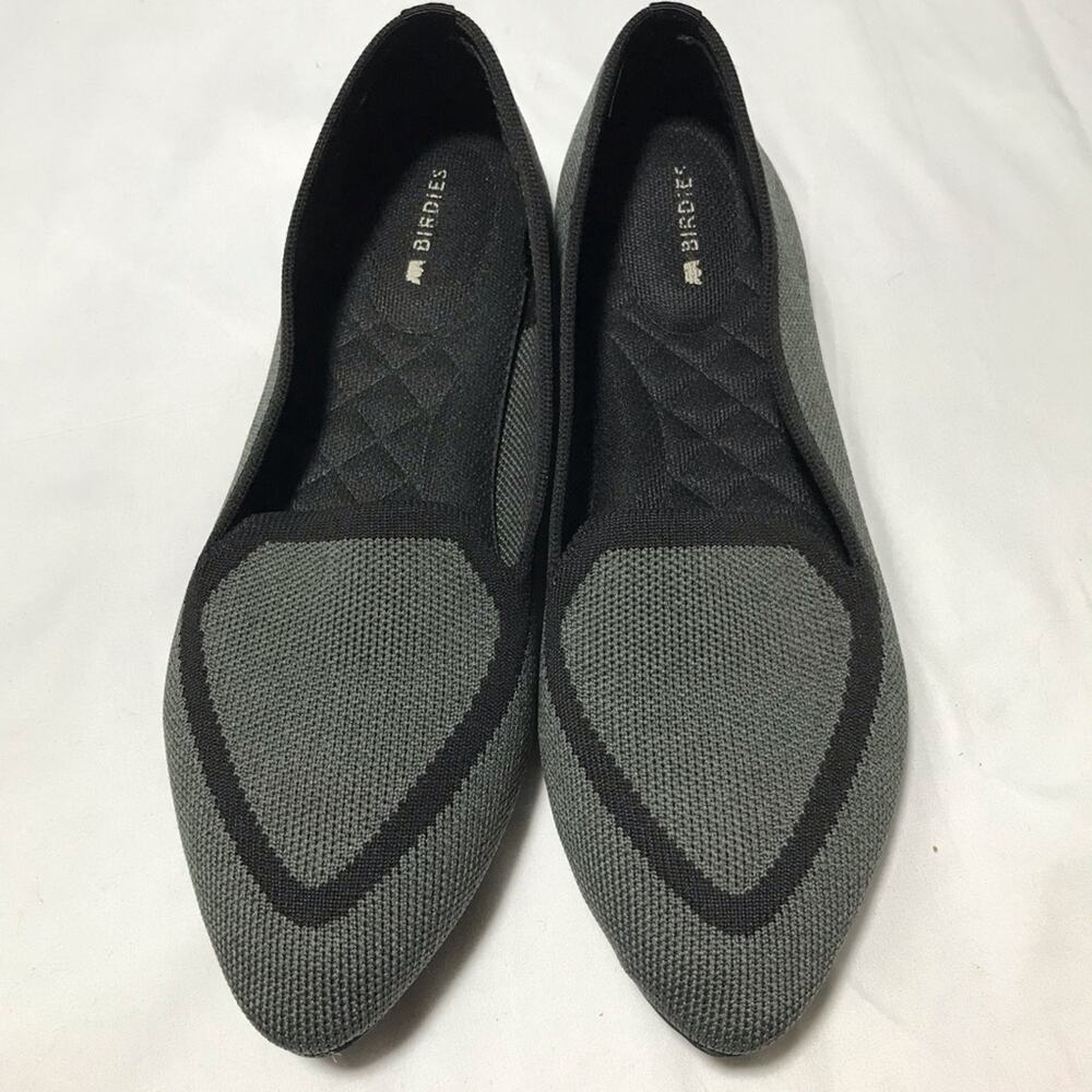 Birdies Blackbird pointed toe blue knit womens 6.5 casual comfort flats loafers